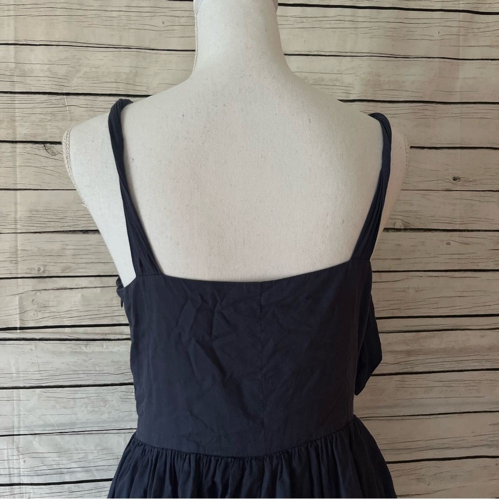 Iris & Ink Remy Dress Cotton Remy Voila Navy Blue Euro Size 10 - Picture 5 of 9